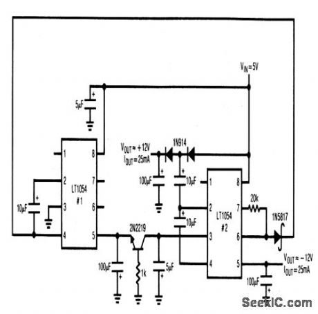 Switched_capacitor_5_V_to±12_V_converter
