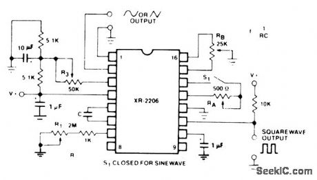 IC_function_generator_connected_for_sine_output_with_external_adjustment
