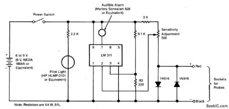 ADJUSTABLE，AUDIBLE_CONTINUITY_TESTER_FOR_DELICATE_CIRCUITS