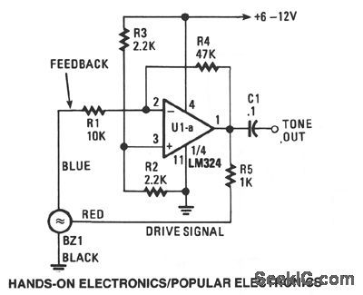 Lm324 Tone Circuit - Fixed_frequency_generator - Lm324 Tone Circuit