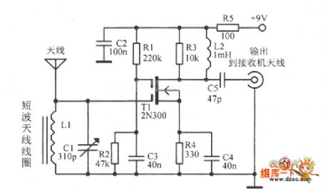 Short-wave signal amplifier circuit diagram