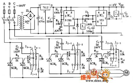 AC motor energy-saving starter circuit diagram