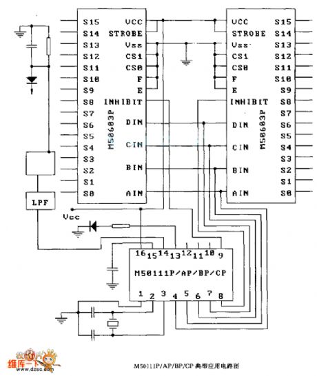 M50111P/AP/By/CF typical application circuit