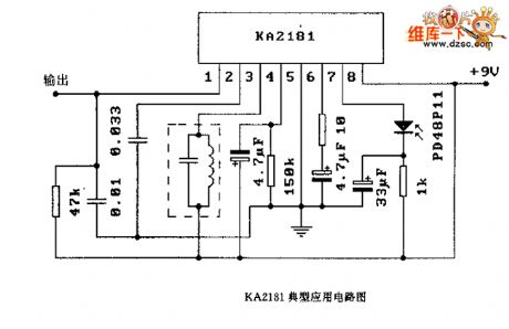 KA2181 application circuit diagram