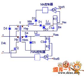 Magnetic amplifier control circuit diagram
