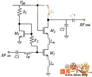 Low-noise amplifier circuit diagram