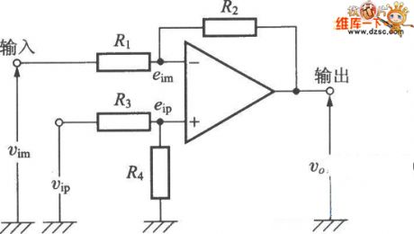 Differential amplifier circuit diagram