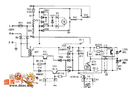 Electronic sterilizing cabinet circuit diagram 01