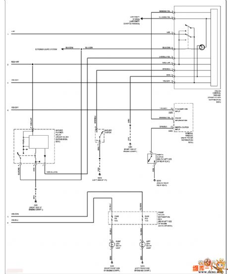 BMW (with DRL2) headlight circuit diagram