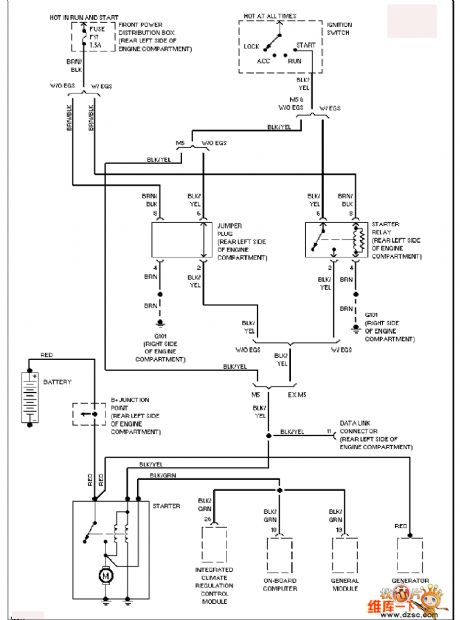 BMW starter circuit diagram
