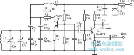 Colpitts oscillator with adjustable frequency