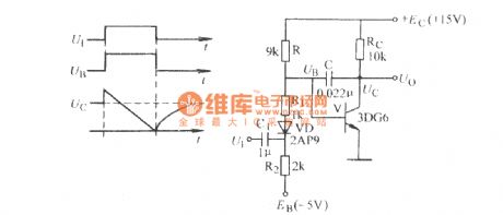Capacitance negative feedback zigzag wave circuit (1)