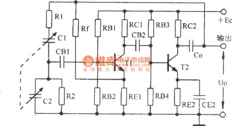RC bridge oscillator and its equivalent circuit