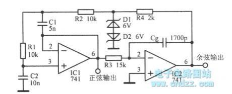 Two-phase 2kHz audio oscillator