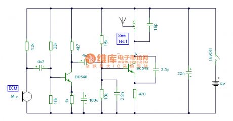 The simple FM emitter circuit