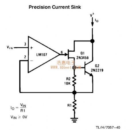 Precision current sink circuit