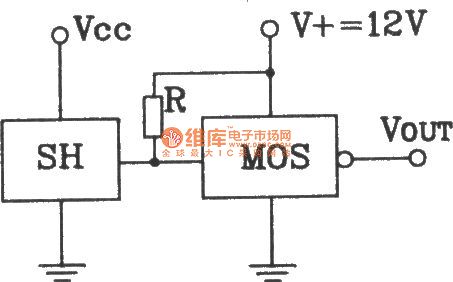 The connection output interface circuit between SH Hall switch and MOS circuit
