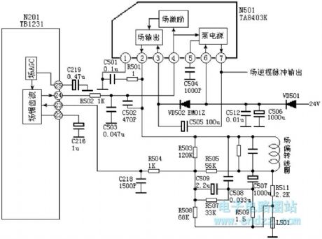 TA8403 Field output circuit
