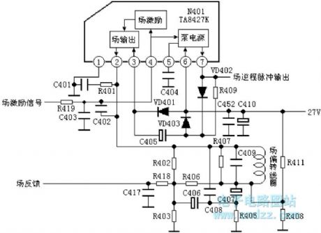 TA8427 Field output circuit