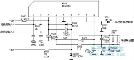 TDA8351 Field output circuit