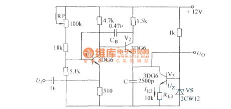 The self-excited sawtooth circuit using transistor to replace RD
