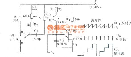 Single-junction transistor ladder wave generation circuit