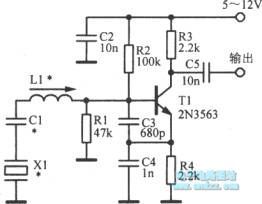 150 ~ 500kHz crystal oscillator circuit