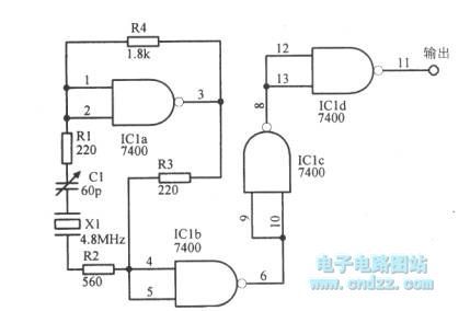 4.8MHz oscillator circuit
