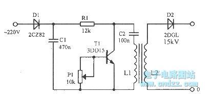 The oscillator circuit using transistor second breakdown