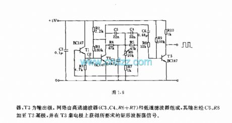 Rectangular wave generator ( Figure 1.9 ) circuit