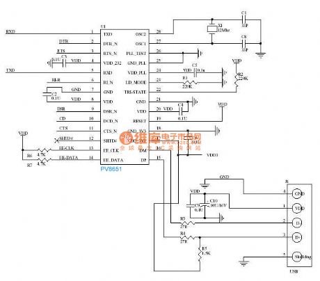 usb switching to 232 circuit
