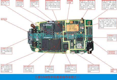 Samsung s500/s508 mobile phone repairing physical diagram (1)