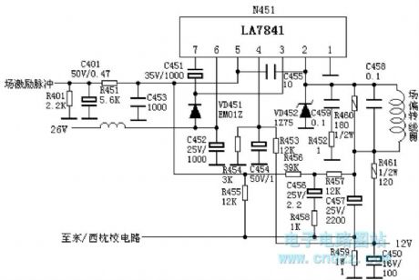 LA7841 Field output circuit