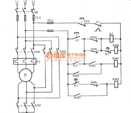 The Y-△ starting circuit 2 for motor without power switch