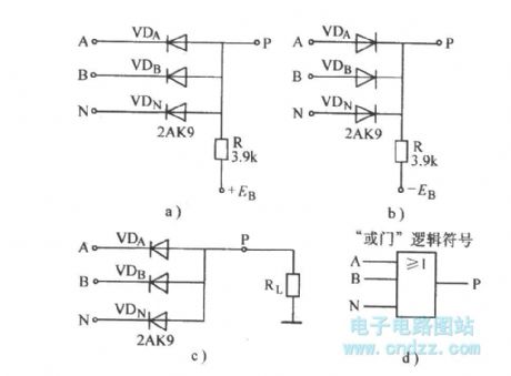 Diode OR gate circuit
