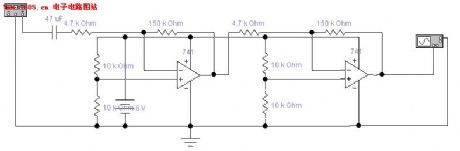 Single-supply 1000 times amplifier circuit
