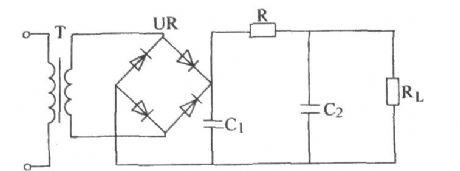 The single-phase bridge rectifier Π filter circuit