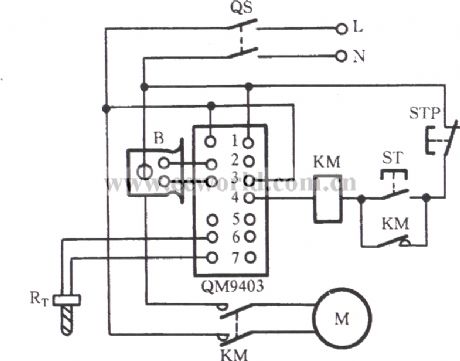 QM9403 single-phase motor protection circuit