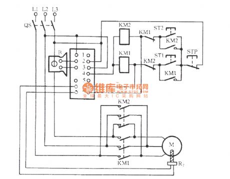 QM9403 three-phase motor protection circuit