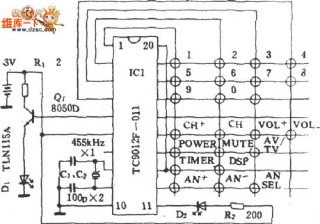 Panda 3643 remote control transmitter schematic diagram