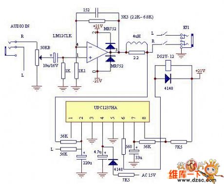 UPC1237 speaker protection circuit ( LM12 power amp circuit )