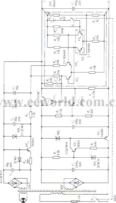 25V precision regulated power supply circuit