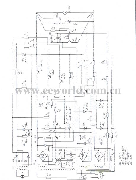 1 to 30V、5A regulated voltage power supply circuit
