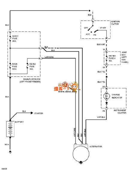 Mazda 626 charge system circuit diagram 1