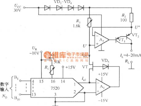 Program-controlled current source circuit diagram