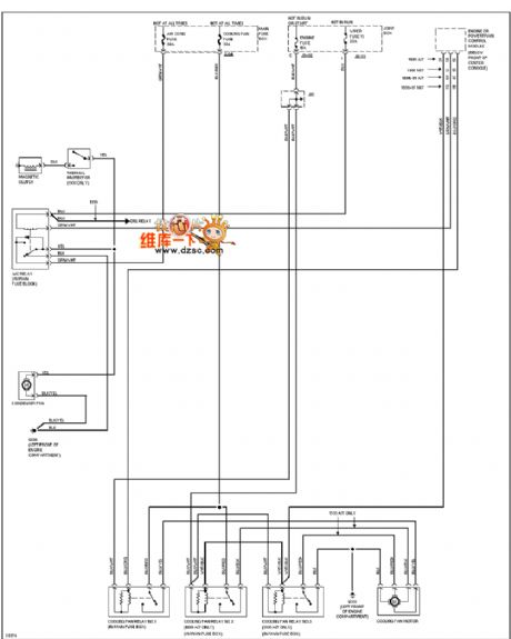 Mazda 626 2.0L cooling fan circuit diagram