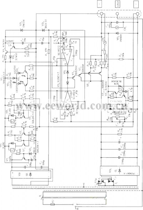 0V to 30V﹑3A Constant-current regulated voltage power supply circuit