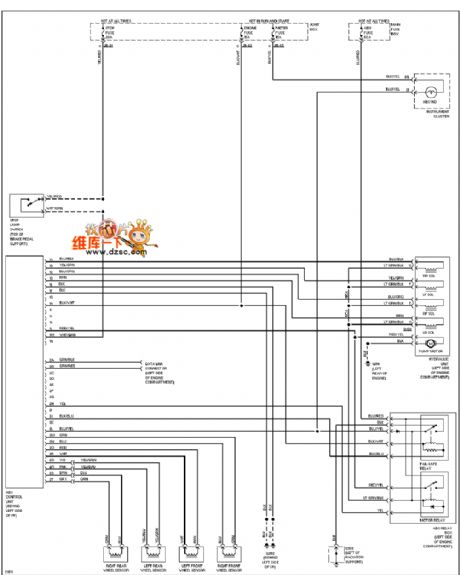Mazda 626 ABS circuit diagram