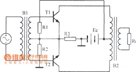 Push-Pull Power Amplifier with bias Circuit Diagram