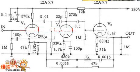 300B Vacuum Tube Single End A Type Power Amplifier Circuit